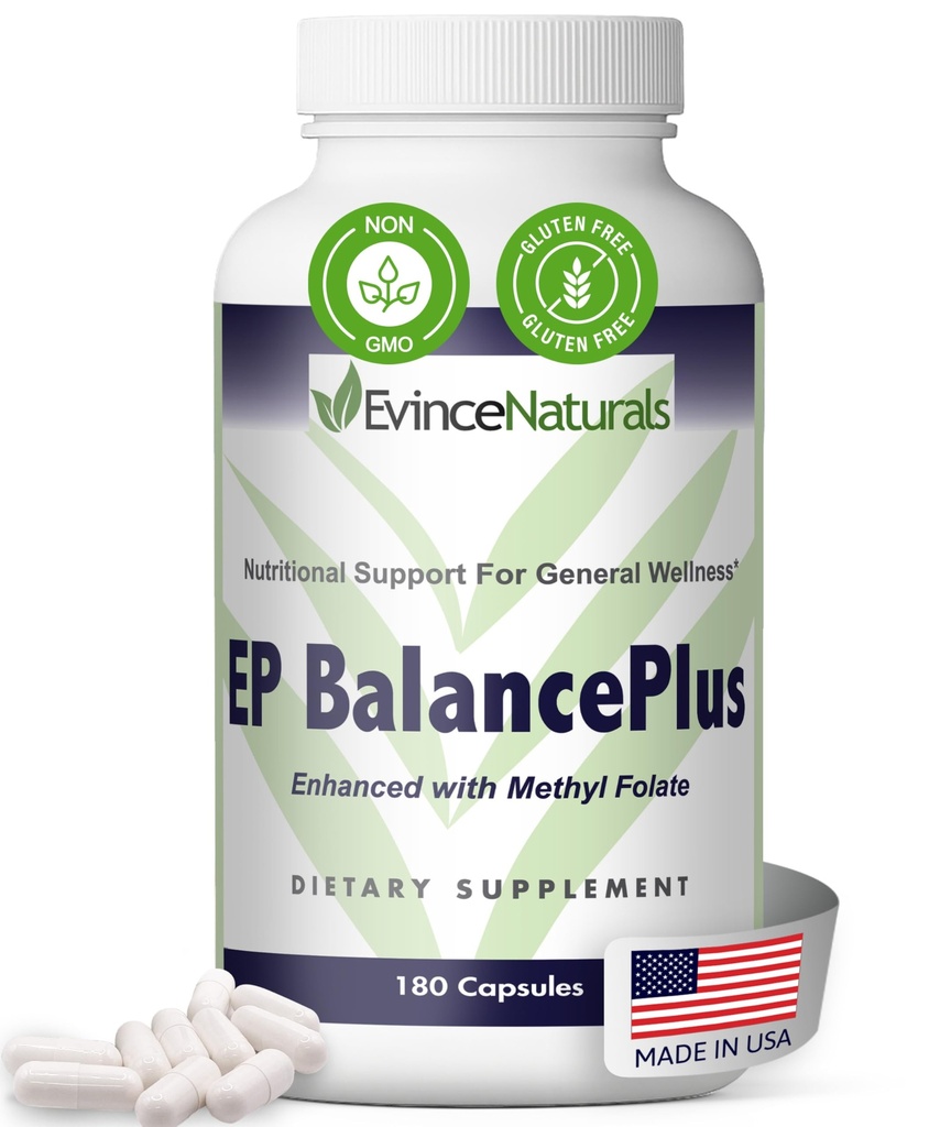 EP BalancePlus Multivitamin für Erwachsene - Multivitamin für Männer & Frauen mit Vitaminen und Mineralien - Methyl Folat & Aminosäuren für Ernährungsunterstützung - Allgemeine Wellness-Ergänzung, 180 Kapseln