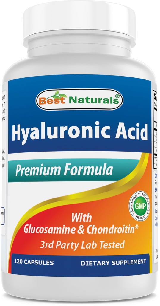 Best Naturals Hyaluronsäure 100 mg 120 Kapseln - Unterstützt gesunde Gelenke und jugendliche Haut (859375002702)