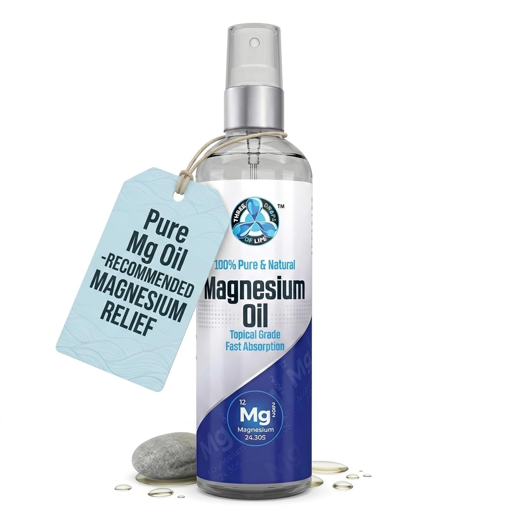 Pure Magnesium Öl Spray - Große 8 fl oz, USP Grade, Rein 100% Alle Natürlich, direkt aus dem Zechstein Meeresboden in den Niederlanden, keine hinzugefügt Mineralien, offizieller Distributor von Zechstein Inside