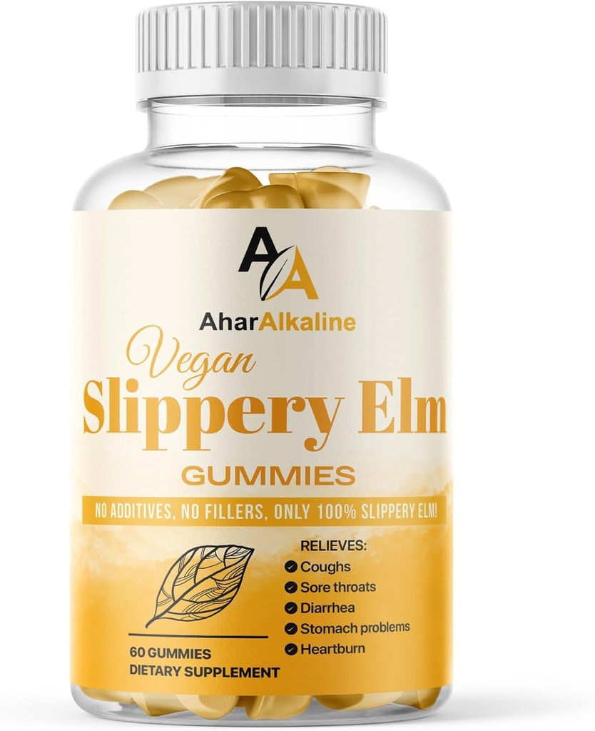 Slippery Elm Gummi, Beilage für Sore Throats und Digestion, Frucht Flavored, 60 Count (Pack von 1)