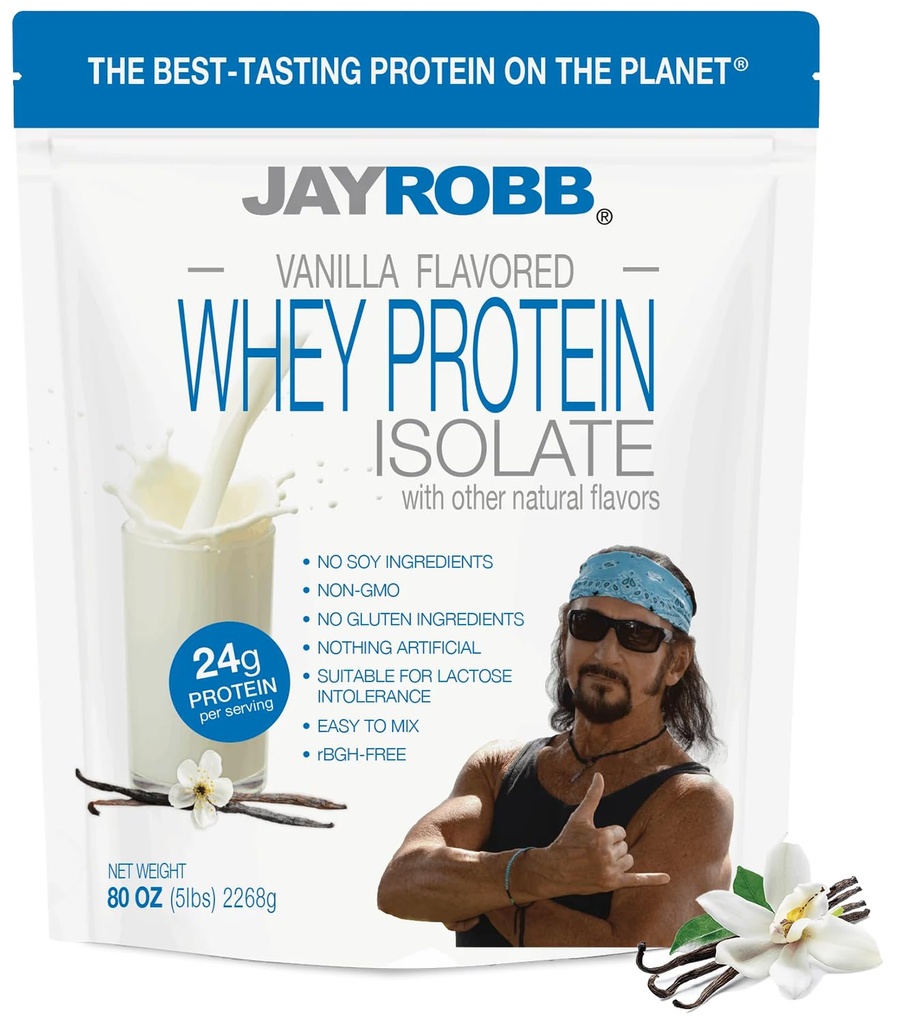 JAYROBB Whey Protein (5 livres, Vanille)