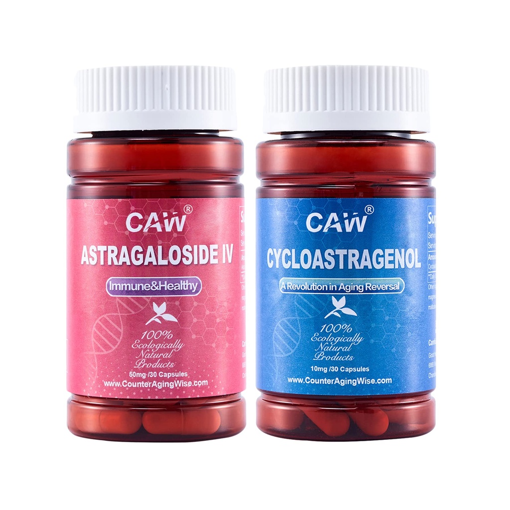 CAW Telomere Support Hypersorption Cycloastragenol 10mg 30 capsule e Astragaloside IV 50mg 30 capsule