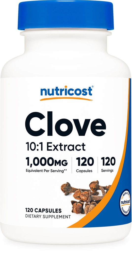 Clove Nutricost 10:1 Estrarre 1000mg Equivalente Per Serving, 120 capsule - Vegan, OGM Free, Gluten Free