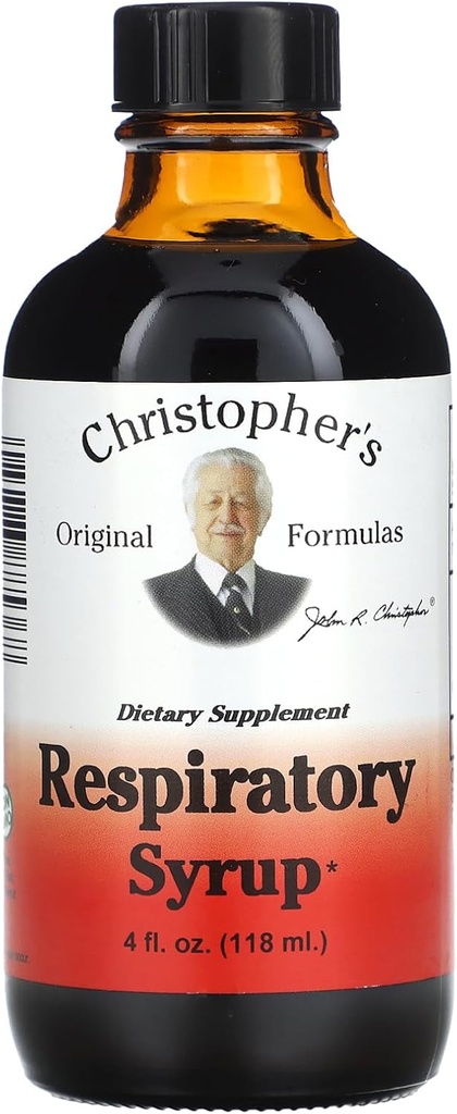 Christopher's Original Formulas Respiratory Syrup 4 oz | Kräuterunterstützung für Lunge, Sinuses & Bronchial Health