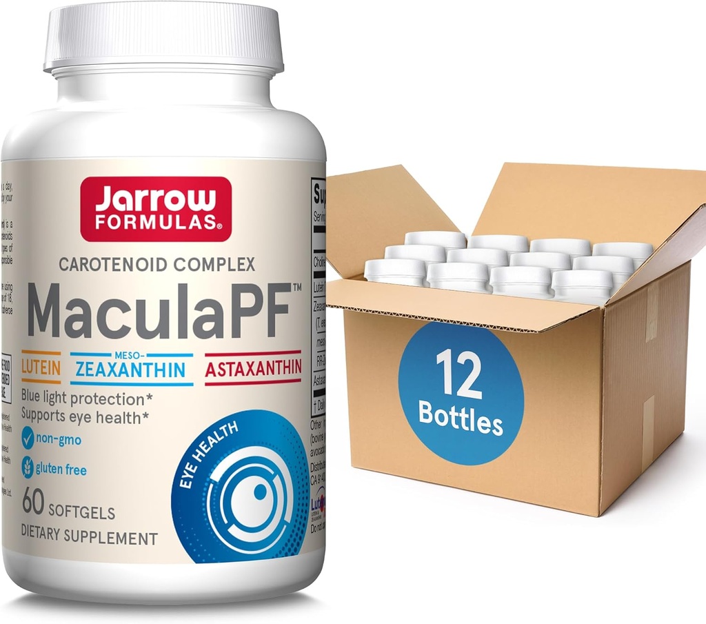 Jarrow Formeln MaculaPF Softgels - 60 Count - Eye Antioxidant Supplement - Augenergänzung für Vision - Augengesundheit Ergänzungen für Erwachsene - Non-GMO - Glutenfrei