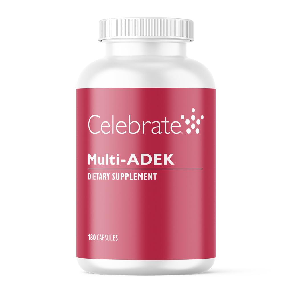 Celebrate Vitamine Multi ADEK, Iron Free – Tägliche Bariatric Multivitamin, hohe Vitamine A, D, E, K & B12 für Duodenal Switch Chirurgie Patienten (180 Kapseln)