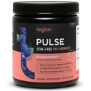 LEGION Pulse Pre Workout Supplement - Alle natürlichen Nitric Oxide Preworkout Trinken, um Energie zu steigern, Kreatin frei, natürlich gesüßt, Beta Alanine, Citrulline, Alpha GPC (Koffein Free Blue Razz)