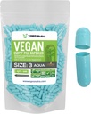 XPRS Nutra Size 3 capsule vuote - 500 conta pillole vegane vuote - Pillola vegetariana - capsula vegetale fai da te Filling- Veggie Pill Caps (Aqua)