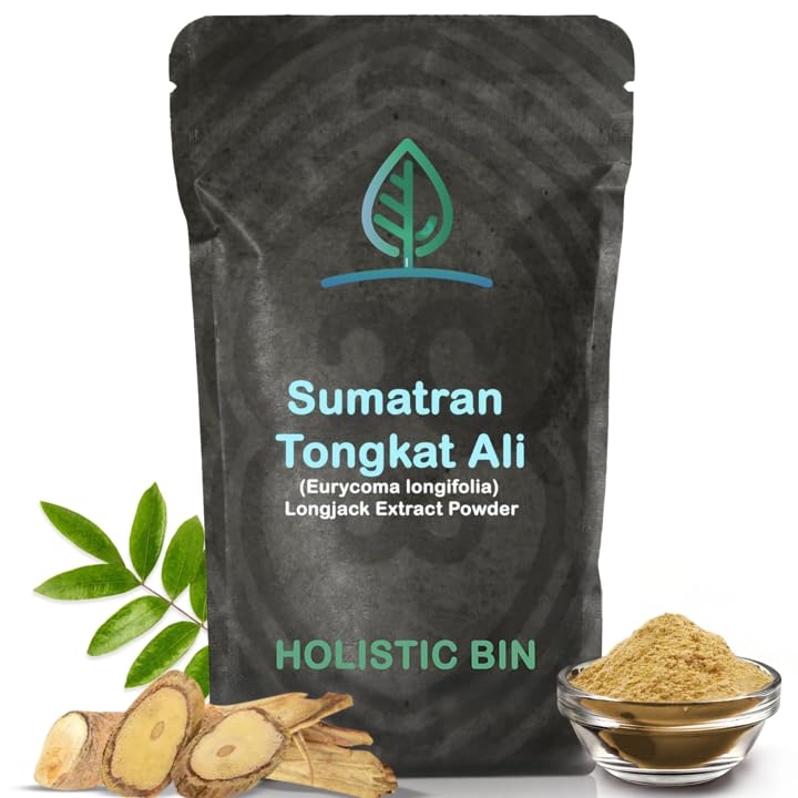 Holistischer Bin Tongkat Ali Extrakt Pulver – Premium Longjack aus Sumatran Forests – Kräuter – keine Füllstoffe oder Konservierungsstoffe – 50 Gramm