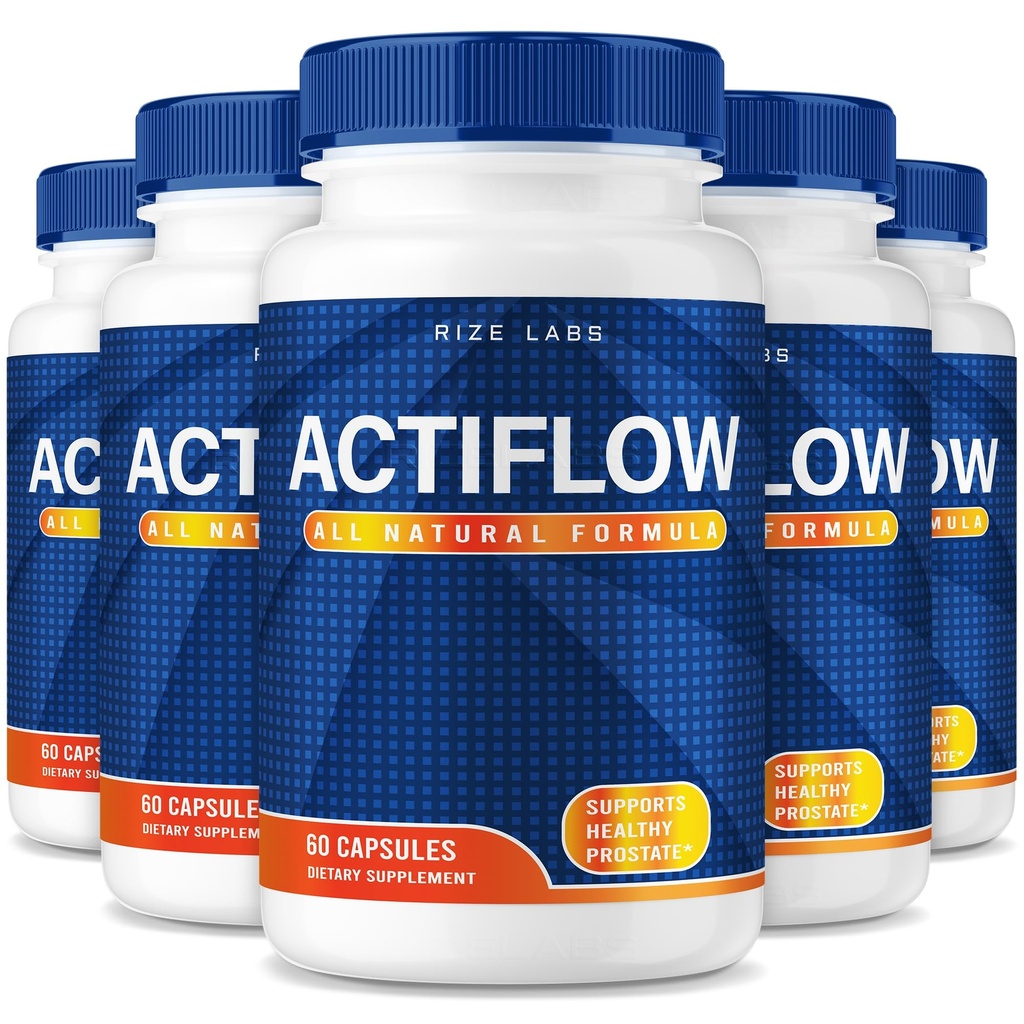 rize labs (5 Pack) Actiflow Capsules, Actiflow Advancedl Supplement zur Verbesserung des Wohlbefindens, Actiflow Maximum Strength Formula, Actiflow Prostate Heath Reviews (300 Kapseln)