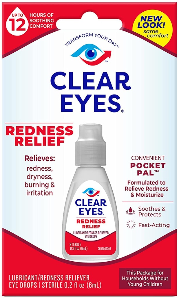 Clair Yeux Rougeur 12h Relief gouttes oculaires - 0.2oz