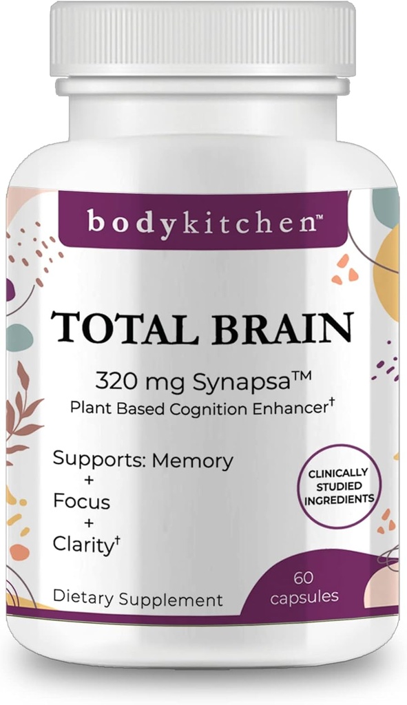 Corpo Cucina Totale Cervello Supplemento, Supporti Memoria Aumentata, Focus e Clarity con Bacopa, Caffè Frutta & Brainberry, Clinicamente Testato, Caps Veggie, 60 Conte