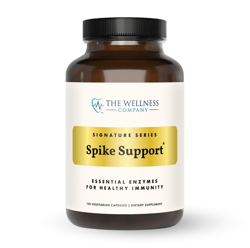 The Wellness Company Spike Support - Detox, Immune Health, Blutfluss, Anti-Clotting - Nattokinase, Dandelion Root, & Black Sativa | 120ct (2 Month Supply)