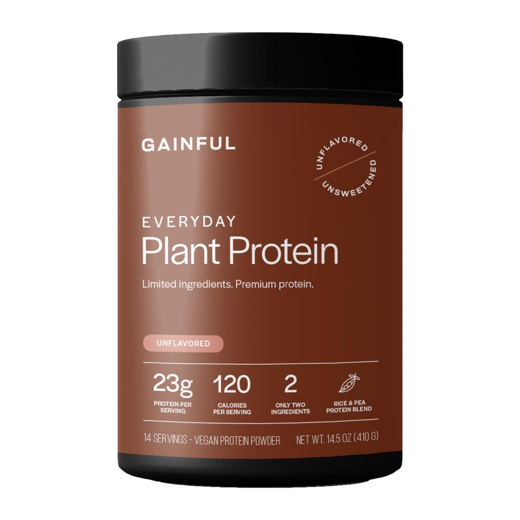 Gainful Everyday Pflanzenprotein Pulver, 23g Pflanzenprotein per Servieren, Unflavored, Unterstützt Stärke, Erholung und Balanced Nutrition, Vegan, Gut Friendly, Keine künstlichen Zutaten, 14 Servierungen