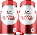 2 Pack - Glycogen Support, Glycogen Control Advanced Formula, Glycogen Capsules, Glycogen Fix con ingredienti potenti, 30 capsule per bottiglia per 60 giorni