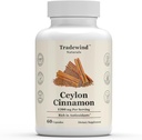 Ceylan Cinnamon 1200mg - Cinnamon Ceylan pur - Vegan - Non-OGM - Soutien de la santé cardiaque et cognitive - Riche en antioxydants - 60 capsules végétales - Fabriqué aux États-Unis