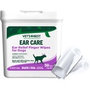 Vet's Best Ear Relief Finger Wipes, Ear Cleansing Finger Wipes für Hunde, Sooths & Deodorizes, 50 Einweg Hunde Wipes