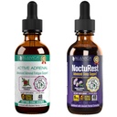 Active Adrenal + NoctuRest - Supporta la salute surrenale + Sleep- Liquid Delivery per un migliore assorbimento - Rhodiola, Hops, Sacro Basilio, Melatonina, Ashwagandha & More!