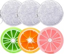 6PCS Weekly Pill Organizer 6PCS 7 Day 3 Times a Day INVODA Large Daily Pill Cases for Pills Vitamin Fish Oil Supplements Container (Group+Light Grey Bag 3PCS)