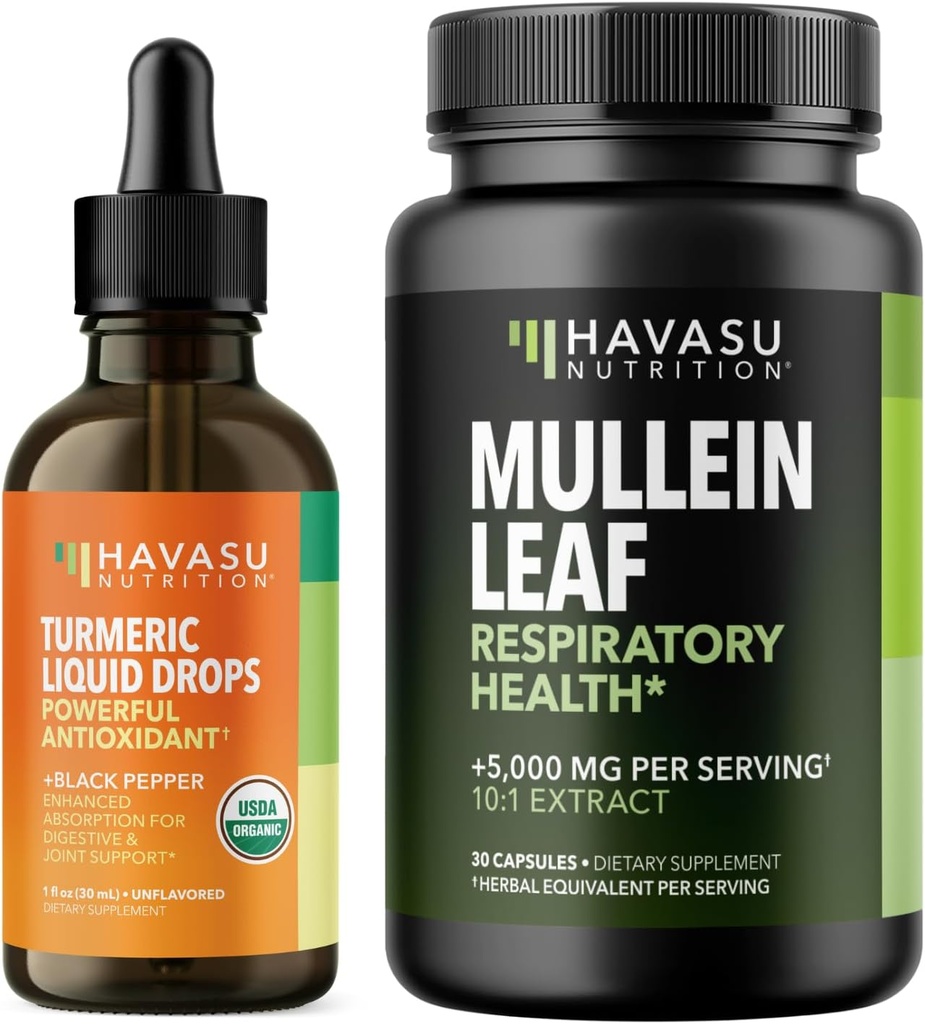 Liquido currico organico + Mullein Leaf Capsule Bundle