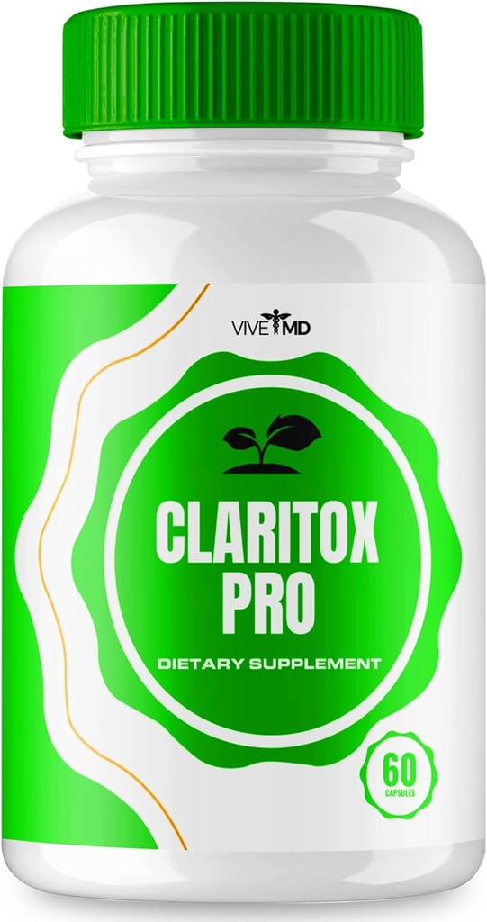 VIVE MD Claritox Pro per Vertigo Capsule, Claritox Pro per Vertigo Recensioni, ClaritoxPro per Vertigo Supporto Supplemento, Massima resistenza Nootropic Dietetici Formula Pills (60 capsule)