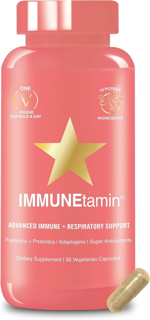 HAIRtamin IMMUNEtamin Immunität Booster Kapseln mit Atmungsunterstützung | Natürliche Immununterstützung Ergänzung & Antioxidans | Tägliche Multivitamin w/Elderberry, Vitamin C, Zink, Vitamin D3