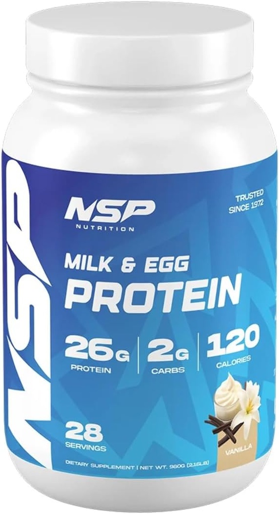 Milk & Egg Protein Powder | 26g Protein | 28 Servierungen | Perfekt für empfindliche Mägen | no Bloating | Build Muscle | Protein für empfindliche Mägen Französisch Vanille