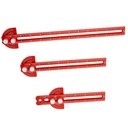 Règle de travail du bois, TOURACE 3Pcs Precision Pocket Ruler Metal Slide Rule Outils de travail du bois T carré Métrique/pouce Règles portatives avec détecteur d'angle de protracteur(6/8/12 pouce)