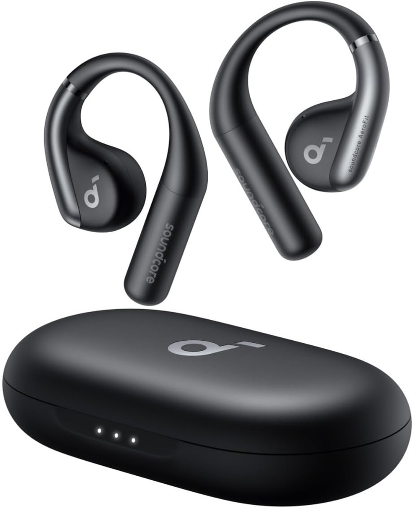 Soundcore di Anker, AeroFit Open-Ear Cuffie, Ultra Comfort, Snug Fit, Gancio ergonomico per l'orecchio, Suono bilanciato, IPX7 Impermeabile, 42H Playtime,Small-Ear Friendly,App Control,Clear Calls,Aarbud senza fili