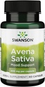 Swanson Spettro completo Avena Sativa (Green Oat Grass) - Integratore di erbe Promuovere la salute del sistema nervoso - Formula naturale che supporta il benessere generale - (60 capsule, 400 mg ogni)