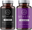 Qualia Mind & Qualia Night | Premium Nootropic Supplement for Mental Performance & Brain Health | Increase Focus | Deep Refreshing Sleep Support 55 Cap | (1 Week Supply)