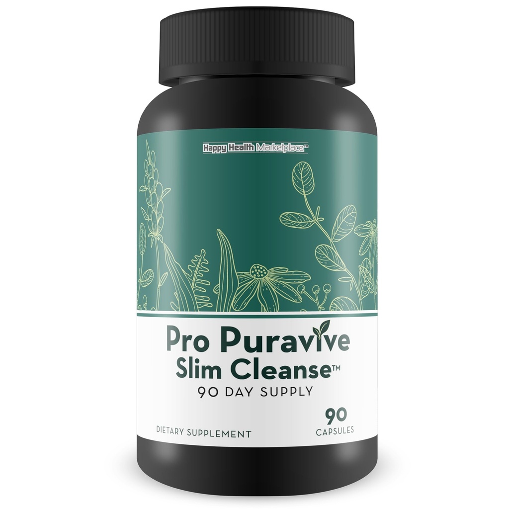 Pro Puravive Slim Cleanse - 90-Tage-Versorgung - Unser bestes Gentle Full Body Detox Cleanse - Full Body Detox Cleanse für Damen - Full Body Detox Cleanse für Herren - Body Cleanse Detox für Damen und Herren