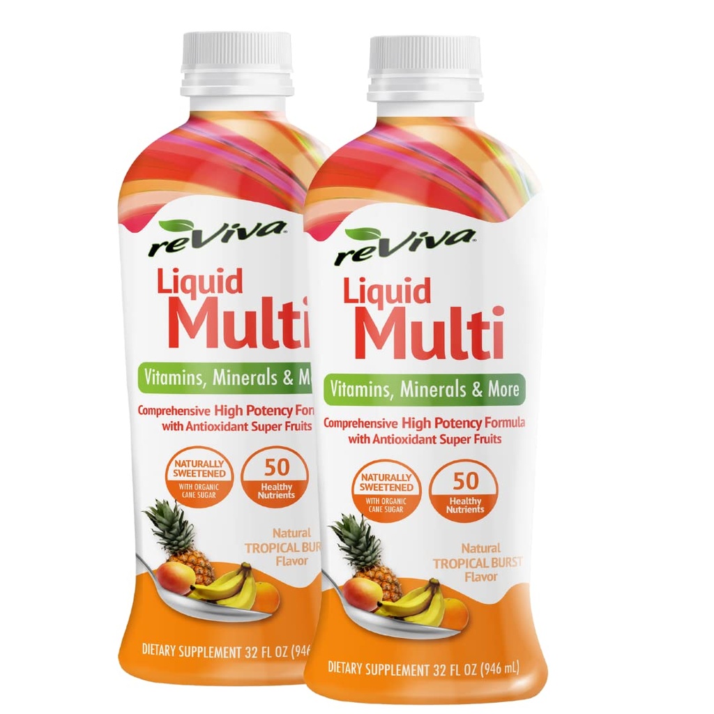 Boîte jumelle multivitamine liquide ReViva