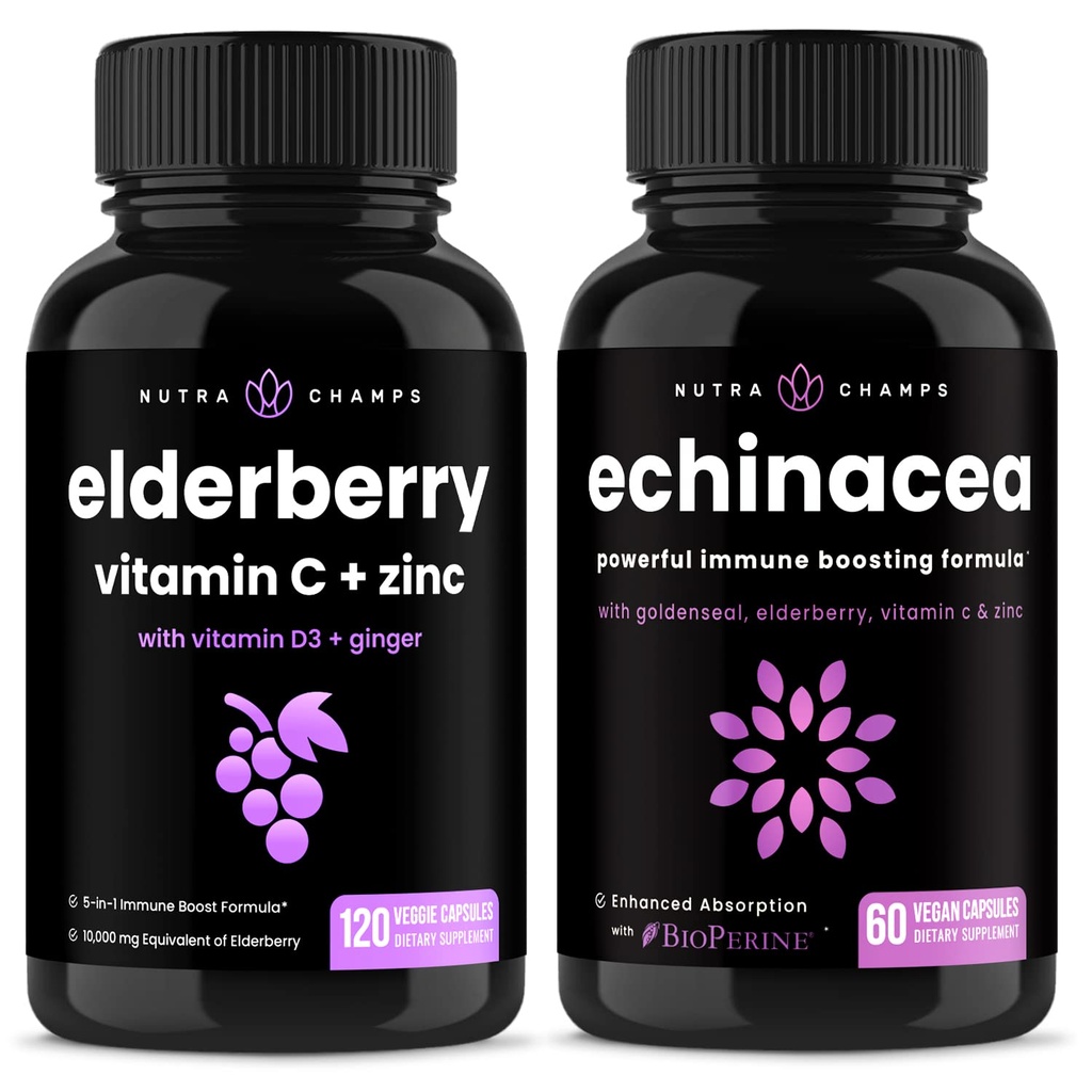 NutraChamps Elderberry et Echinacea Bundle