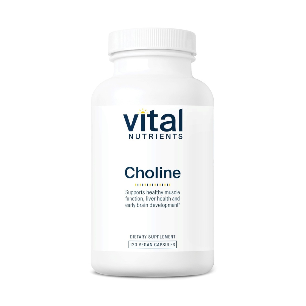 Nourriments vitaux Choline 550mg.com Suppléments de choline végétalien 100% RDA pour le développement neurologique et la santé*