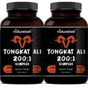 Tongkat Ali 200:1 (Longjack) Estratto per gli uomini, 2000mg Per Serving, Indonesia Origine, Eurycoma Longifolia | con Panax Ginseng per l'energia, Stamina, & Male Health Support (150 Conteggio (Pack of 2))