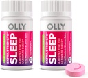 OLLY Extra resistenza sonno rapido dissolvere compresse, 5mg Melatonina, Vegan, fragola - 60ct