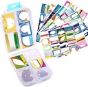 1Pack Travel Pill Organizer - 10 scomparti Pill Case, Compact e Portable Pill Box, Perfetto per lo Storage On-The-Go, Supporto per il Purse (bianco con 156 adesivi)