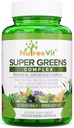 SuperGreens - Spirulina, Chlorella, Wheatgrass + Mehr - Nährstoff-Packed Green Blend (90 Kapseln)