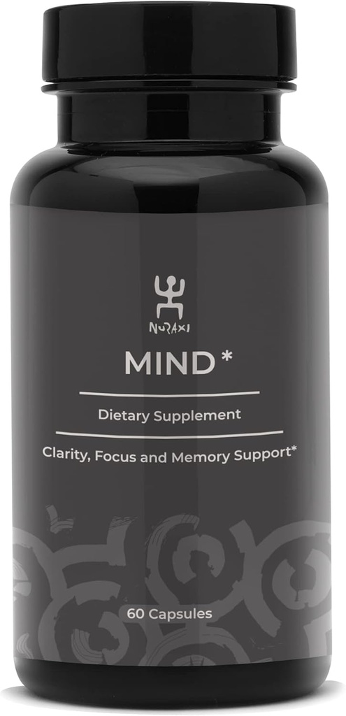 Nuraxi Mind | Brain Formel | Nahrungsergänzungsmittel | Natürliche Lebensmittel Zutaten | Brain Gesundheit Vitamine | Sardinienn langes Leben mit reinen Nahrungsergänzungsmittel | Fokus & Memory Boost - 60 ct