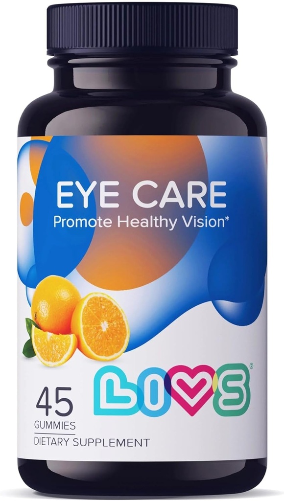 LIVS Augenpflege, Lutein und Zeaxanthin, 45 Orangengummis