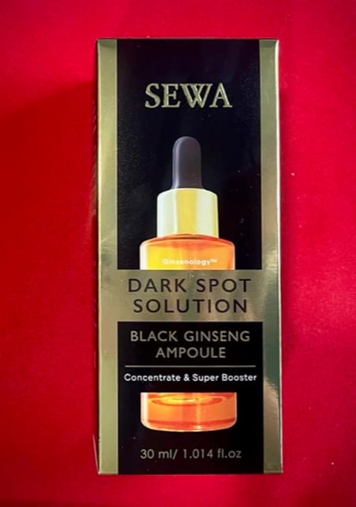 Sewa Dark Spot Lösung Schwarz Ginseng Ampoule Konzentrat & Super Booster 30ml. Malasma Behandlung, 1.01 Fl Oz (Pack von 1), Packung von 1