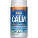 Vitalité naturelle Calme, supplément de citrate de magnésium pour enfants, gommes anti-stress, soutient une réponse saine au stress, sans gluten, végétalien, agrumes doux, 120 gommes