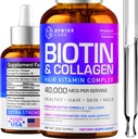 Gocce di biotina e collagene per l'assorbimento facile - Supplemento liquido per la crescita dei capelli - Pelle sana e unghie - Unisex