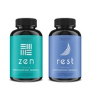 WellPath Zen Mood Unterstützung + Rest Valerian Root Schlafhilfe Ergänzungen 2 Pack - Ultimative Kombination für ruhige Stimmung, Energie & natürliche Schlafunterstützung - L-Theanine & andere natürliche Inhaltsstoffe - 60 Cts Jede