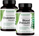 EMERALD LABS Cholesterol Health (90 Caps) & Blutdruck-Gesundheit (90 Caps) - Herz- und Kreislaufsystem unterstützen - Blutdruckniveaus in einem normalen Bereich unterstützen - Glutenfrei - 30-Tage-Versorgung