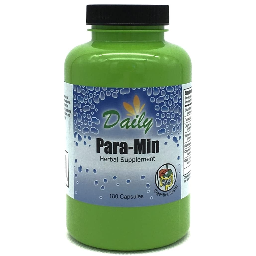 Para-MinTM giornalieri (Hull Noce Nero, Acido Fumarico, Radice di Ginger, Erbe di Wormwood, Terra Diatomacea, Frutta di Cayenne e Bulbo di Aglio)