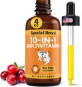 10-in-1 Multivitamina liquida per cani e gatti, 4 Supplemento di vitamina Multi, vitamina per cani, vitamine per gatti, con Glucosamina & Cranberry, 4 oz