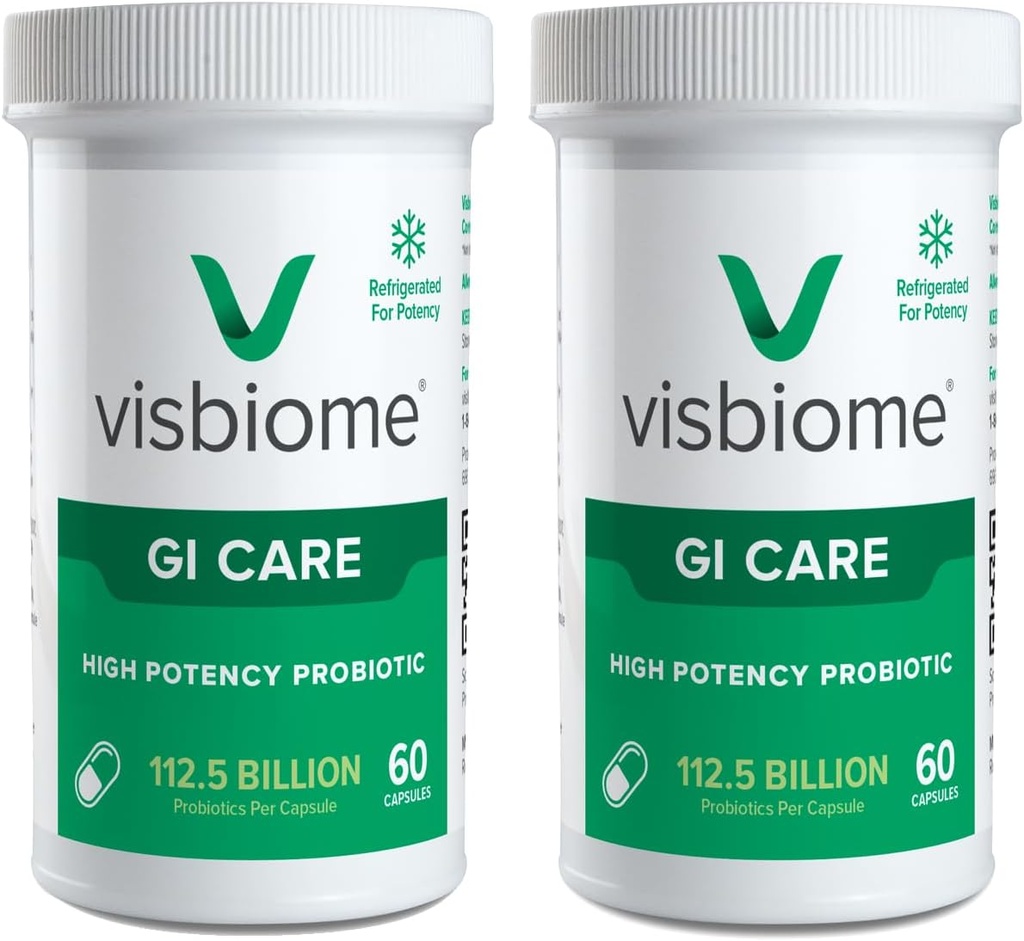 Visbiome® GI Care - High Potency Probiotic - 112.5 Billion CFU Live Probiotics, Original De Simone Formulation, Made in USA, 120 Capsules.