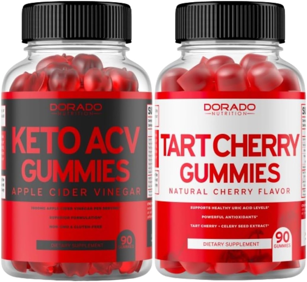 Keto ACV Gummies (90 conte) Advanced Weight Loss Formula Support Digestione sana & Metabolismo - Gummie di Ciliegia di Tart (90 conte) Supporto a livello di acido urico con Estratto di semi di Celery - NON OGM & Made in US